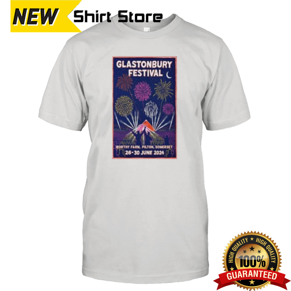 Glastonbury Festival June 26-30 2024 Worthy Farm Pilton Somerset Poster Shirt