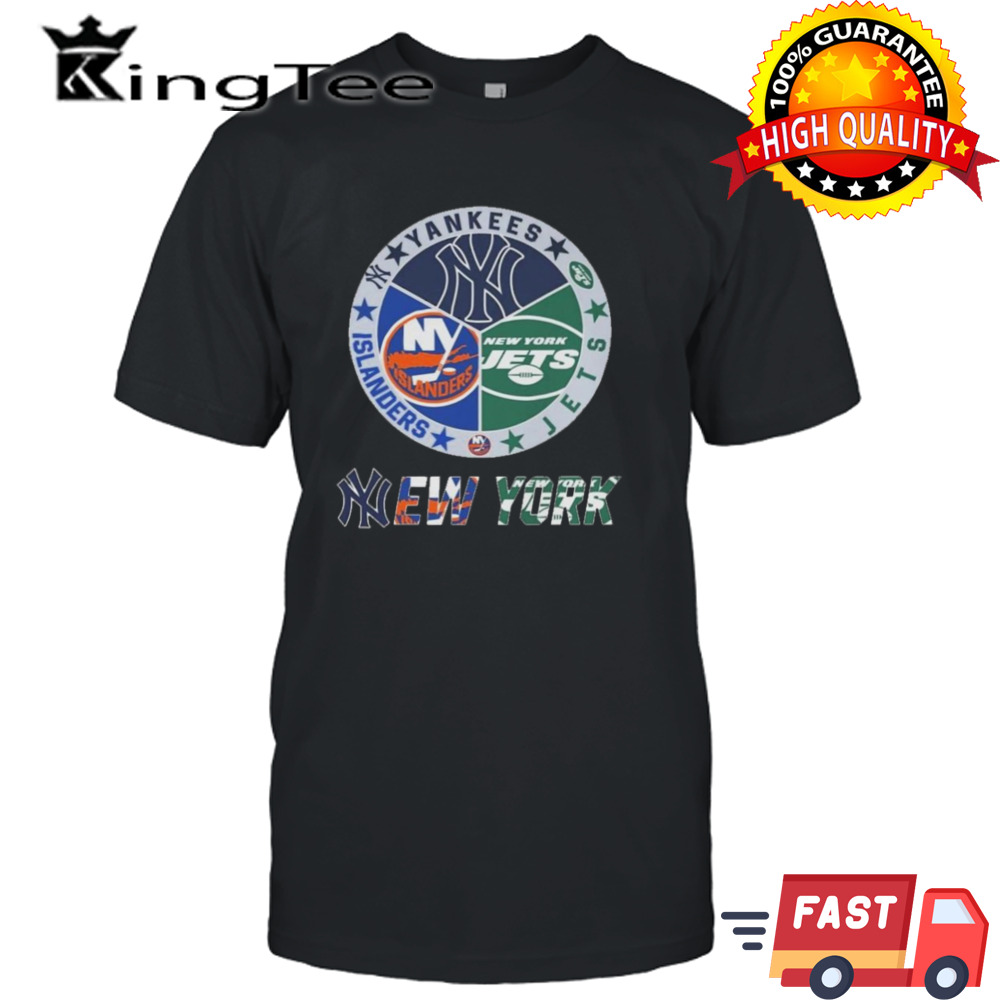 New York Yankees New York Islanders New York Jets Sports City Fan Proud 2024 T-shirt