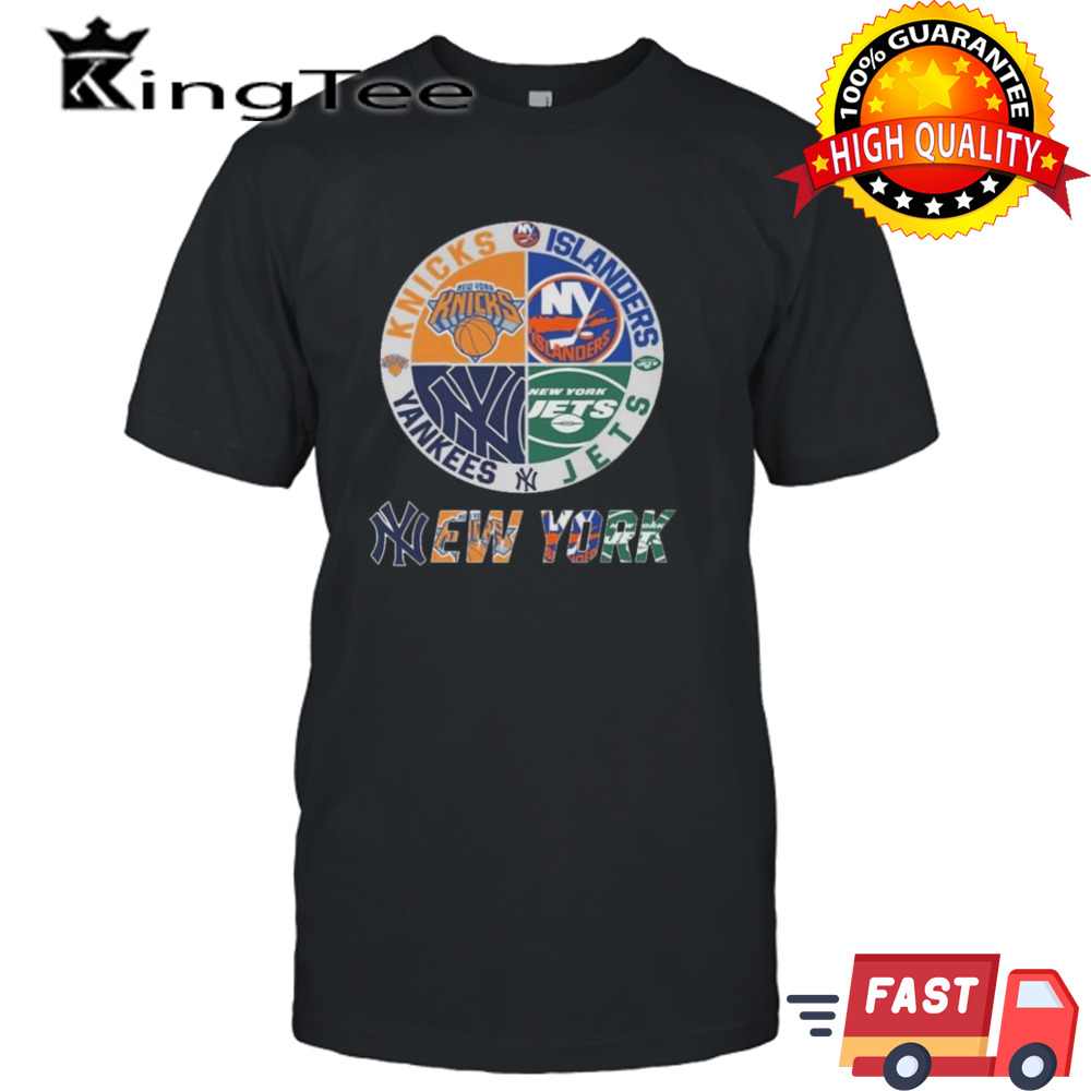 New York Yankees New York Jets NY Islanders NY Knicks Sports City Fan Proud 2024 T-shirt