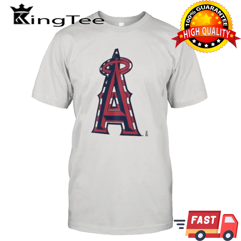 Los Angeles Angels Logo 4th Of July Flag T-shirt