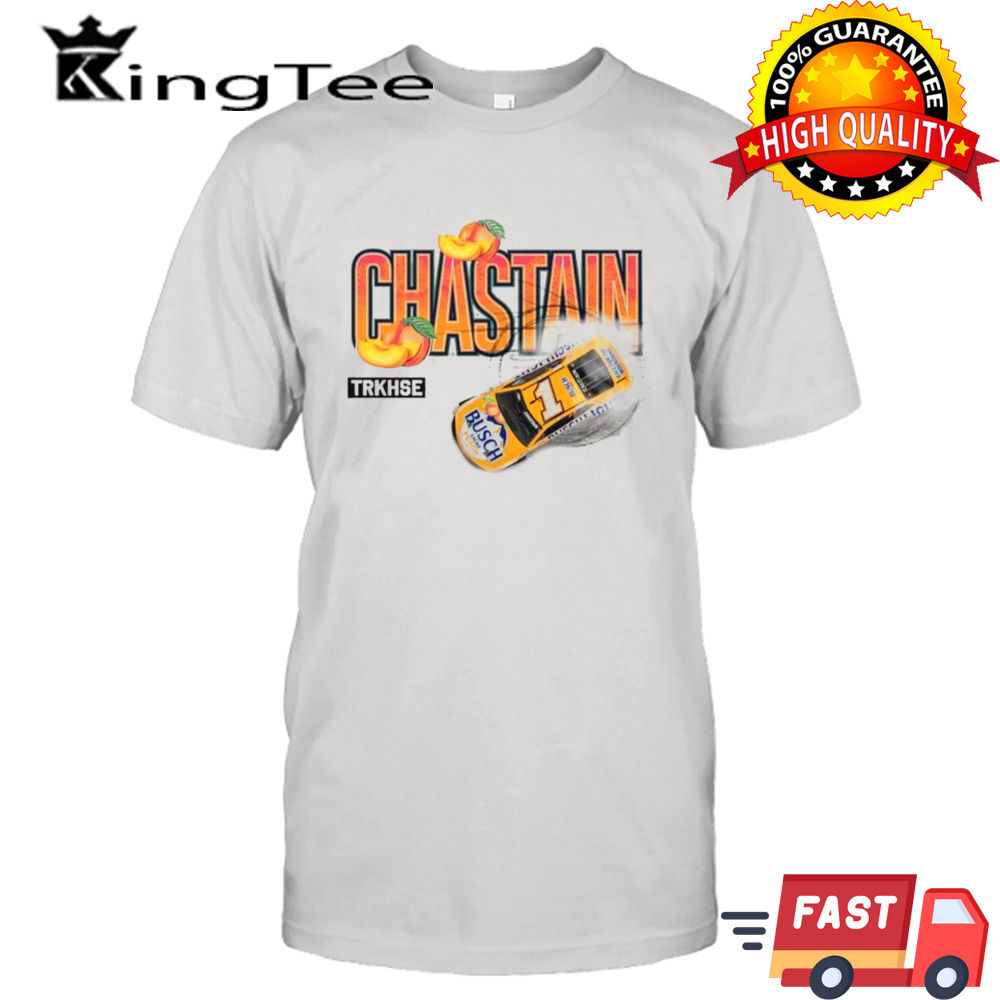 Men’s Ross Chastain Trackhouse Racing Team Collection Steel Busch Light Peach T-shirt