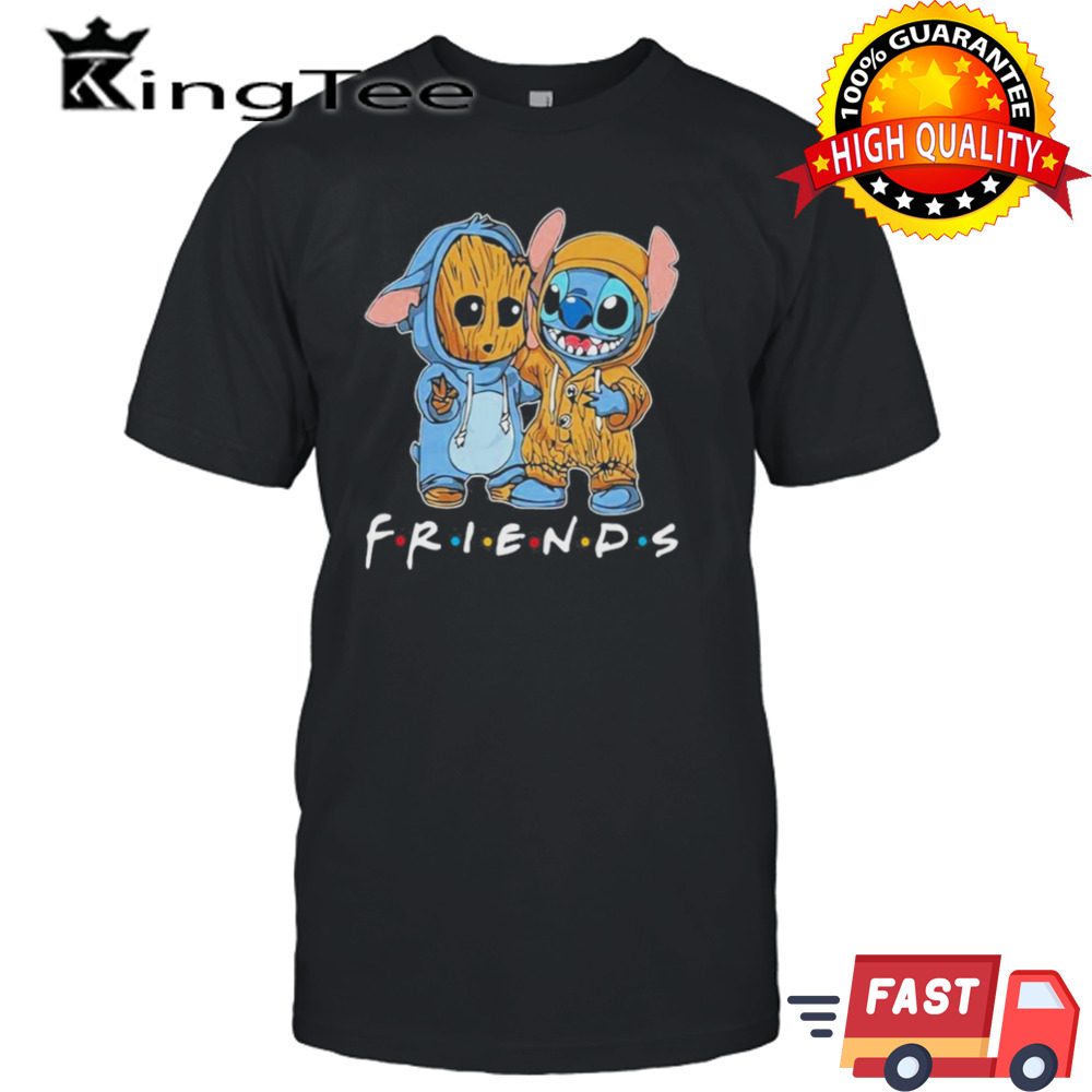 Stitch and groot marvel friends for life disney fan 2024 shirt