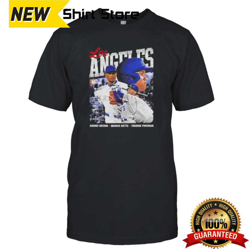 Shohei Ohtani Mookie Betts and Freddie Freeman Los Angeles Dodgers Trio Shirt