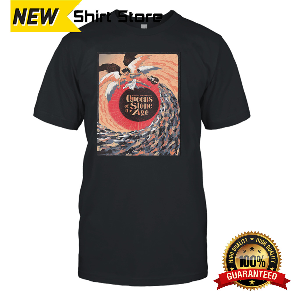 Queens Of The Stone Age July 4 2024 Roma Summer Fest In Rome Italy By Sabrina Gabrielli shirt