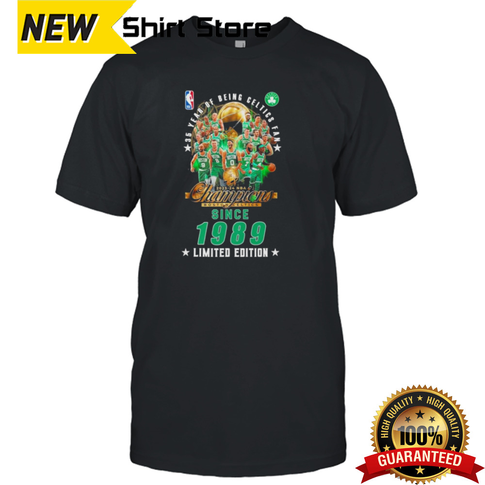 35 Years Of Boston Celtics Fan 2024 NBA Champions Since 1989 Shirt