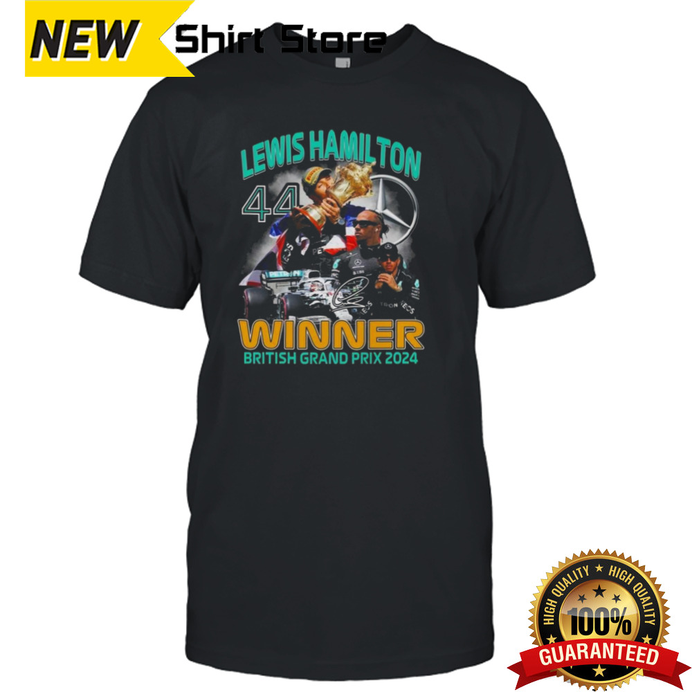 Lewis Hamilton Winner British Grand Prix 2024 Signature T-shirt