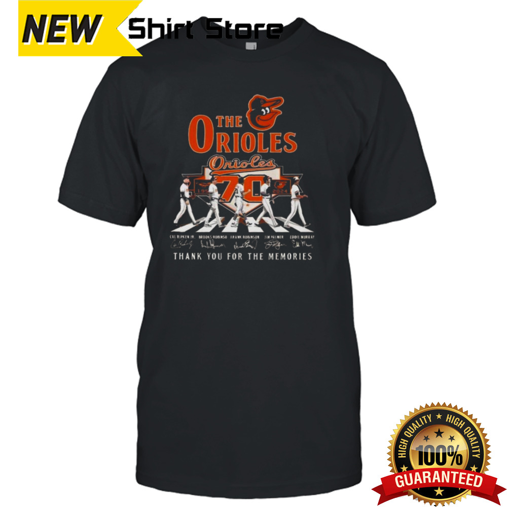 Baltimore Orioles Baseball Team Player Go On The Road Signatures Thank You T-shirt