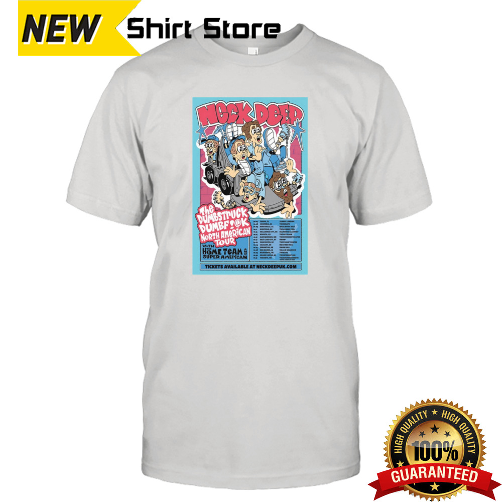 Neck Deep North American Tour 2024 Poster shirt