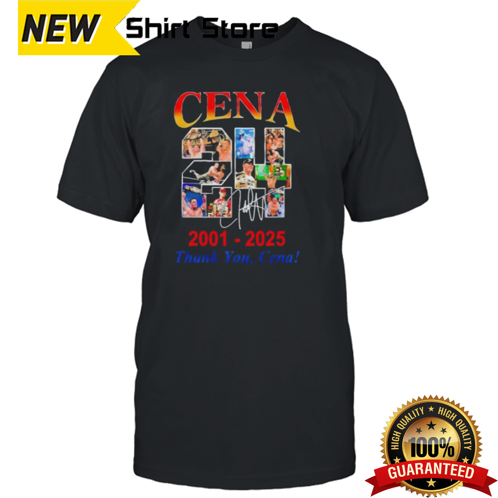 Cena 24 Years 2001-2025 Thank You, Cena Shirt