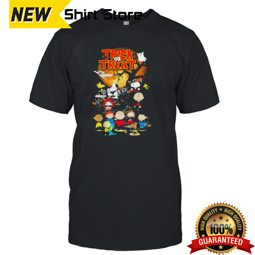 Halloween Trick Or Treat Peanuts Characters Shirt