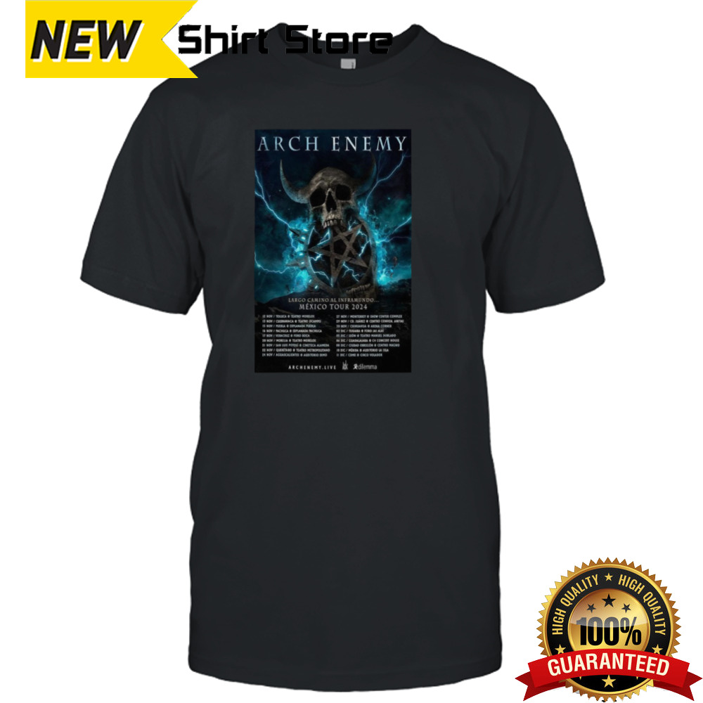 Arch Enemy Mexico Tour 2024 Poster Shirt