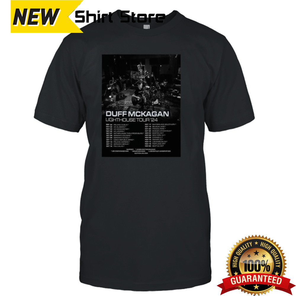 Duff Mckagan Lighthouse Tour 2024 With Special Guest Fear And Lee Ving Start From Sep 30th 2024 T-shirt