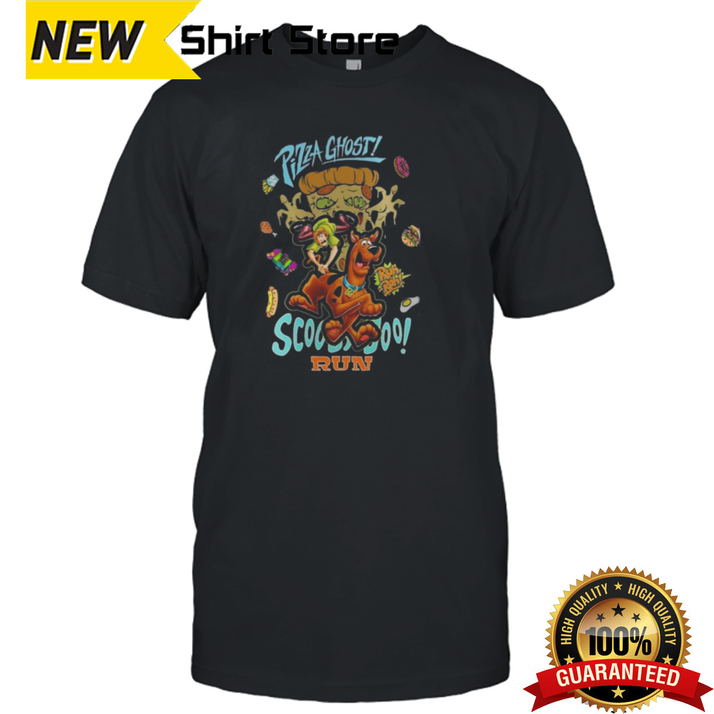 Scooby Doo Run Pizza Ghost Ruh-Roh T-shirt