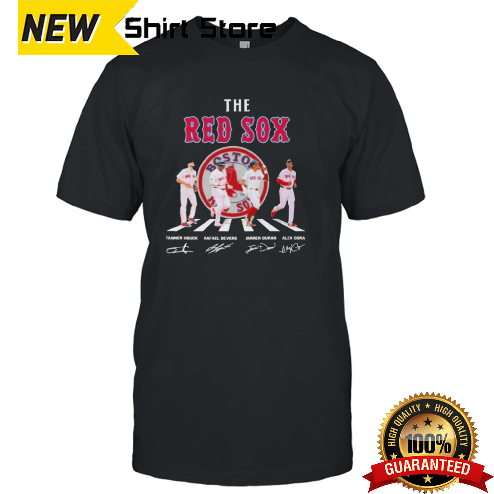 The Red Sox Abbey Road Tanner Houck Rafael Devers Jarren Duran And Alex Cora Signatures Shirt