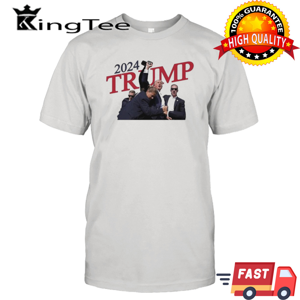 2024 Trump After Being Shot Holding Belt T shirt