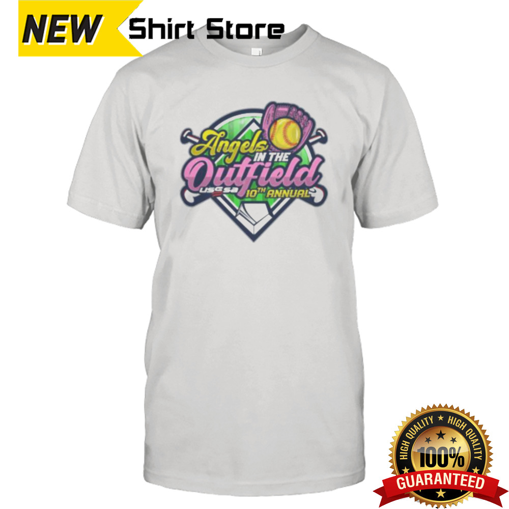 USSSA New York Fast Pitch Angels in the Outfield 10th annual 2024 logo shirt