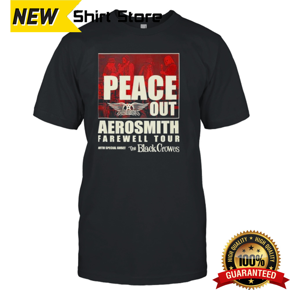 Aerosmith peace out farewell tour 2024 with schedule fan shirt