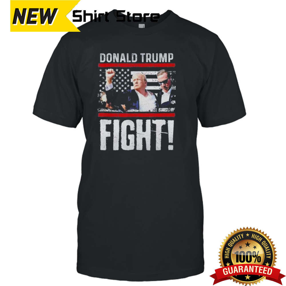 Donald Trump Fist Shirt American Flagtee Trump Fight Shirt