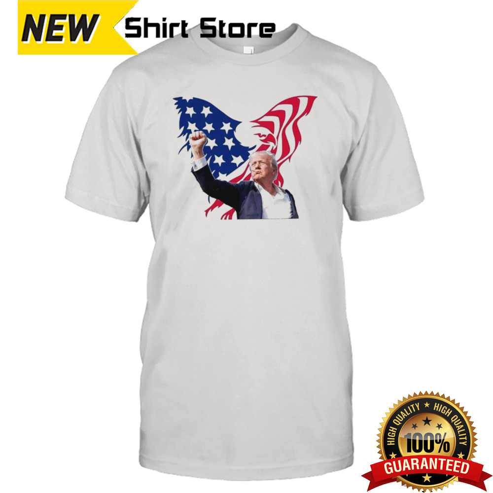 Hot Trump Assassination Attempt 2024 USA Flag Eagle T-shirt