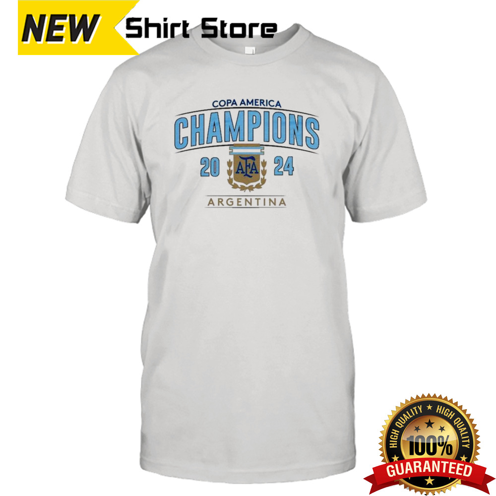 Argentina National Team White 2024 Copa America Champions T-shirt