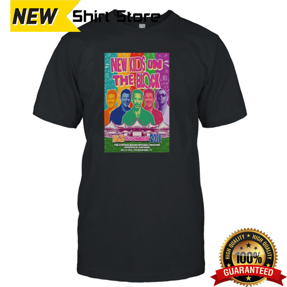 New Kids On The Block Tour In Woodlands TX On July 13 202 Poster Shirt