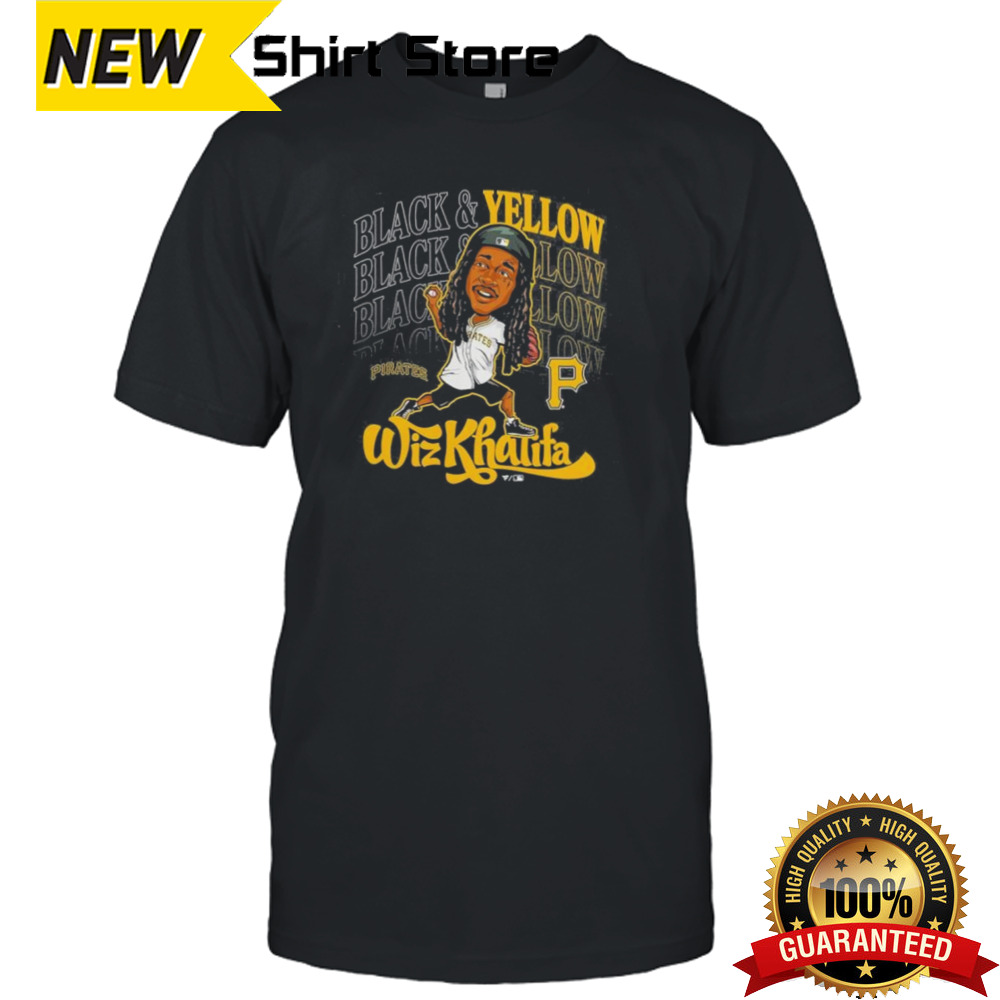 Pittsburgh Pirates x Wiz Khalifa Black And Yellow Vintage T-Shirt