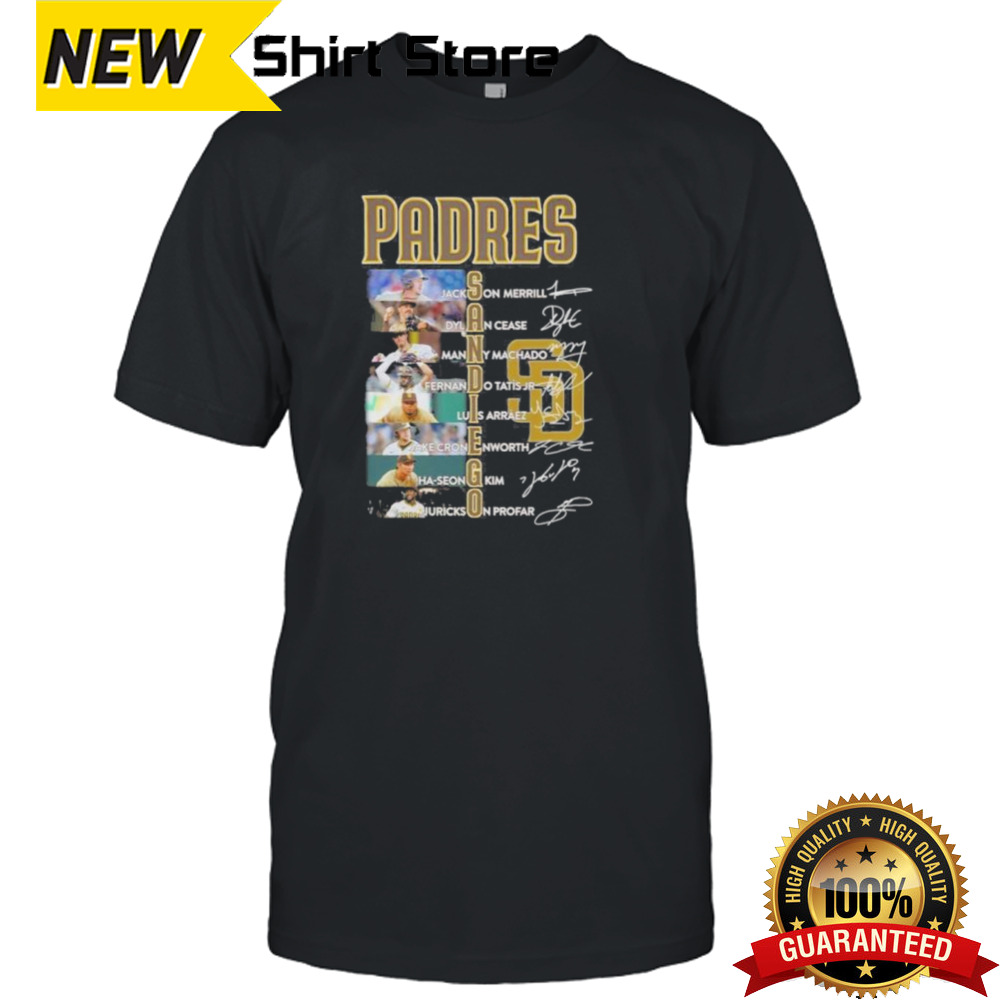 San Diego Padres Team Players 2024 Signatures Shirt