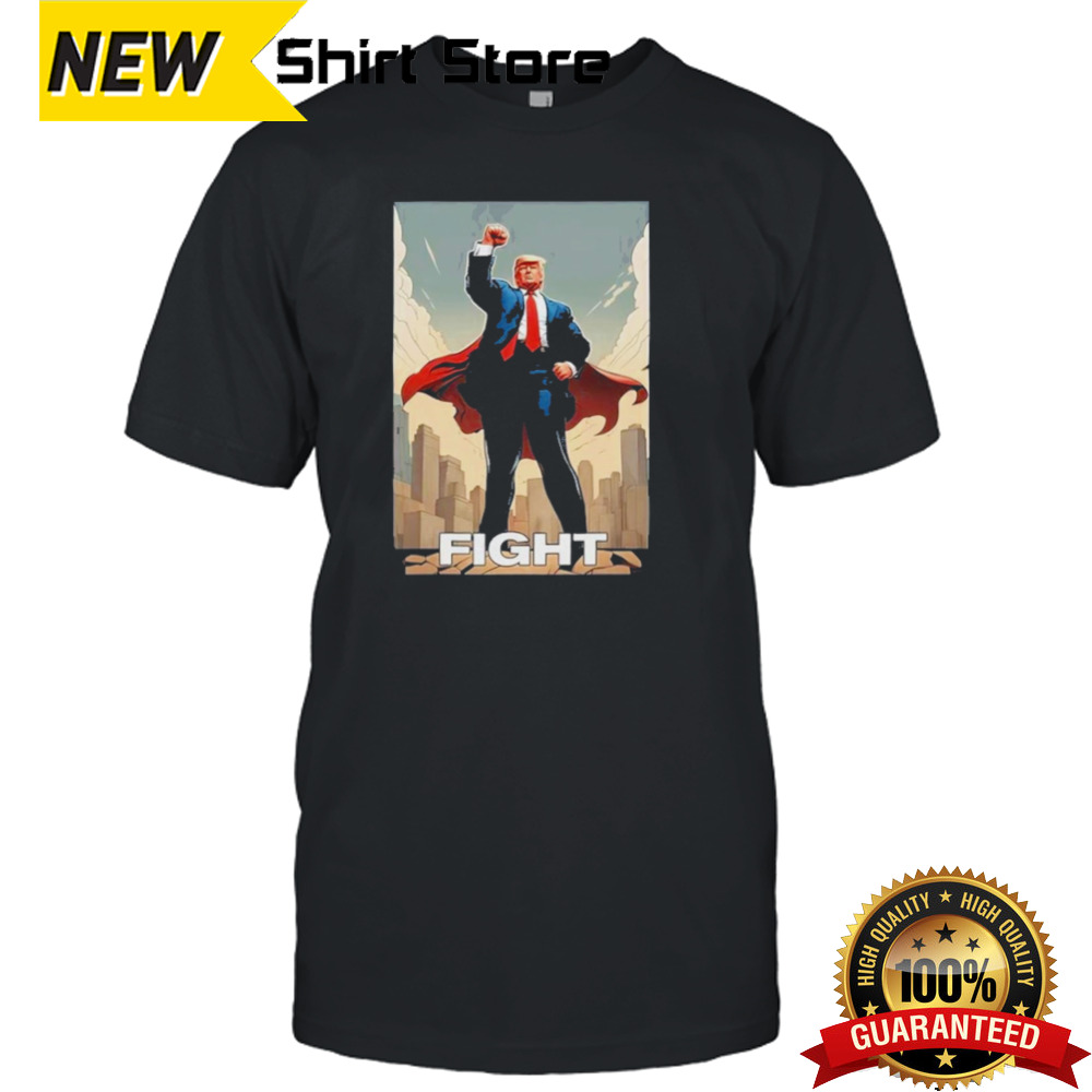 Superhero Donald Trump Fight Trump 2024 Us Flag Donald Trump Pennsylvania Pa T-Shirt