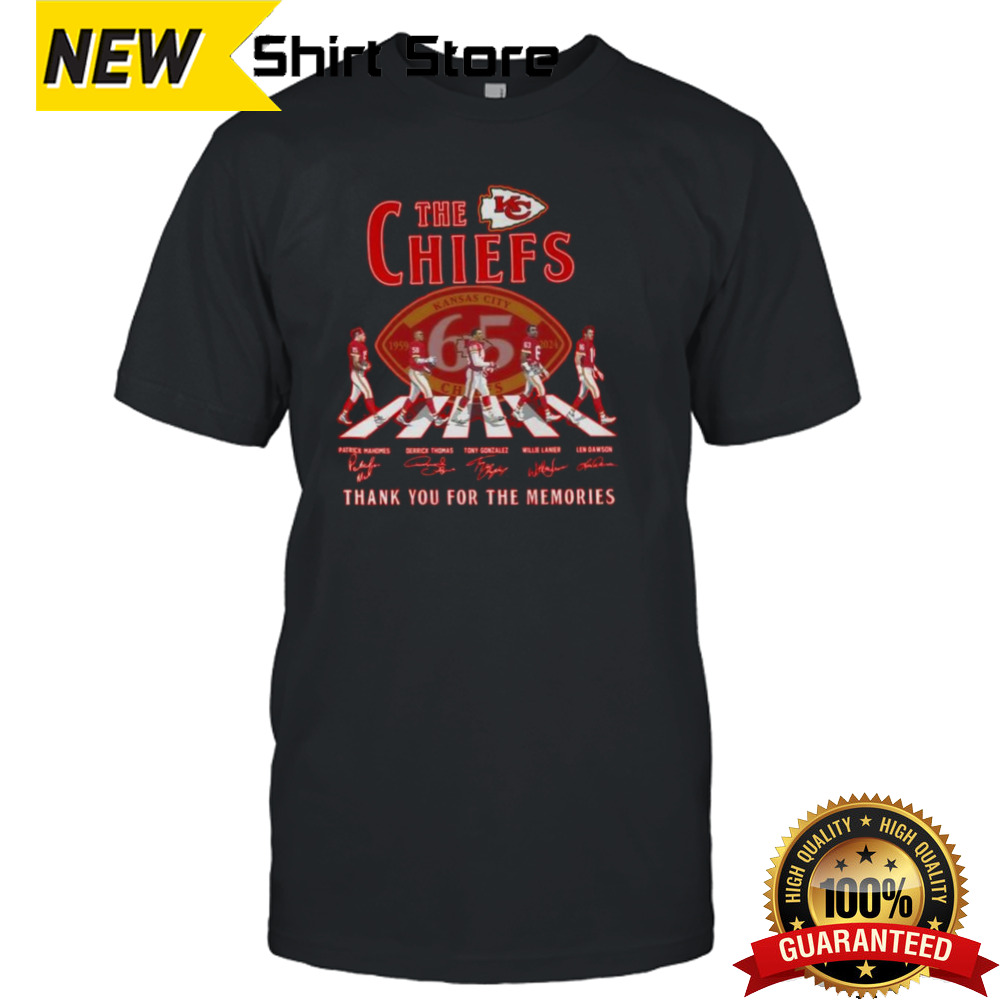 The Kansas City Chiefs NFL Thank You For The Memories Abbey Road Signatures T-shirt