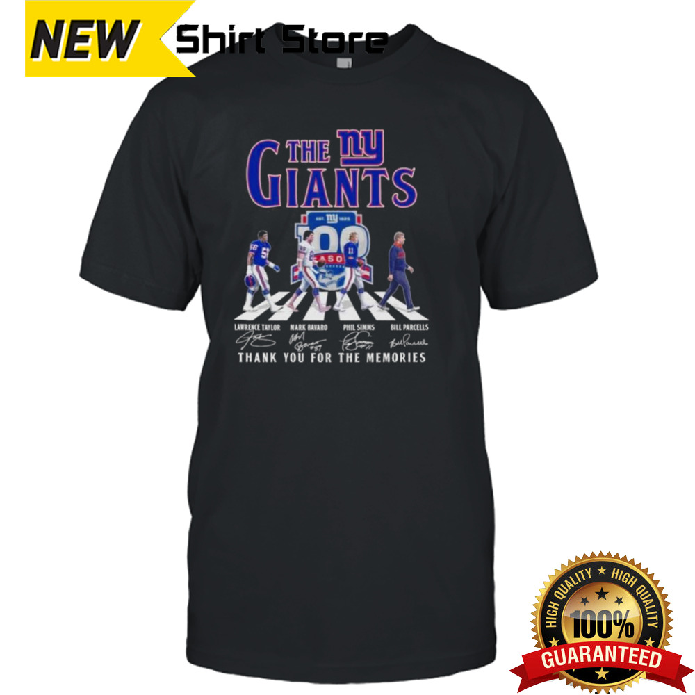 The New York Giants Abbey Road Thank You For The Memories Signatures Shirt