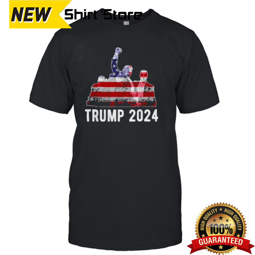 Trump 2024 American Flag Election Conservative Republican Shirt