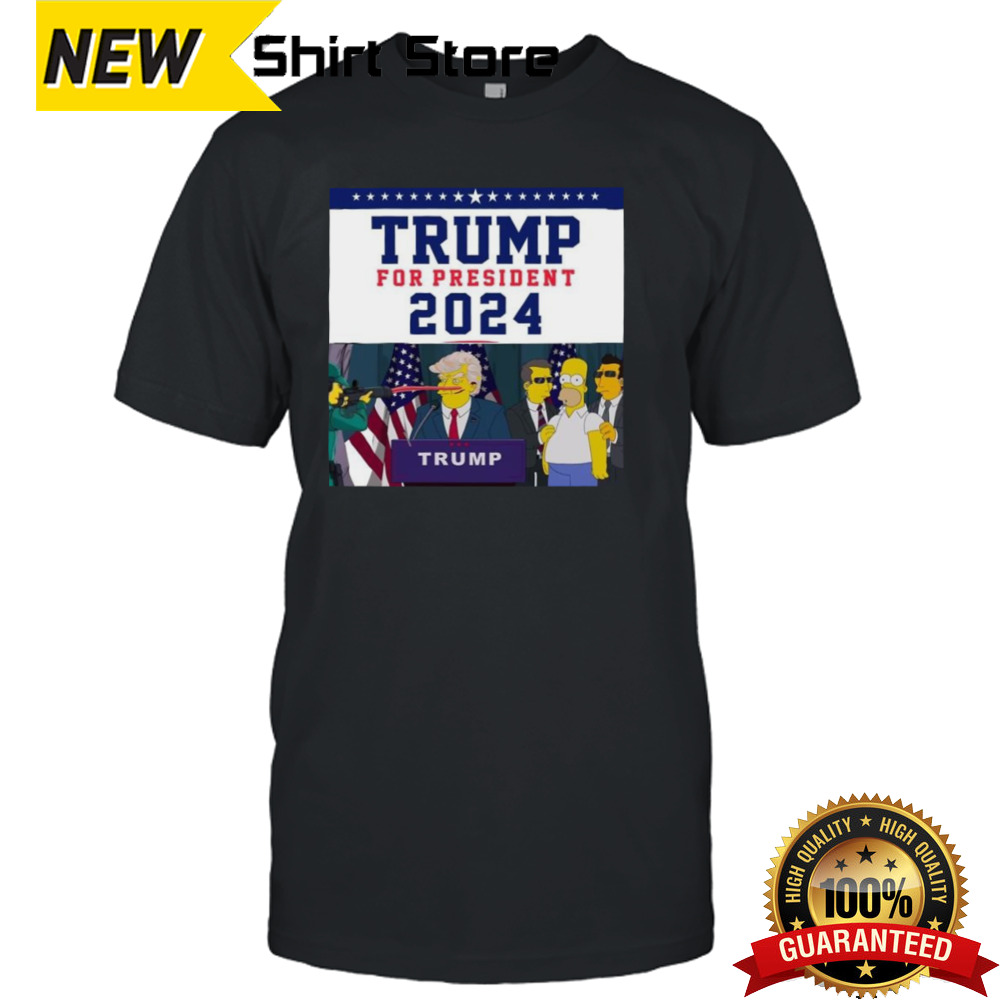 Trump Assassination Attempt The Simpson Trump Shooting 2024 T-shirt