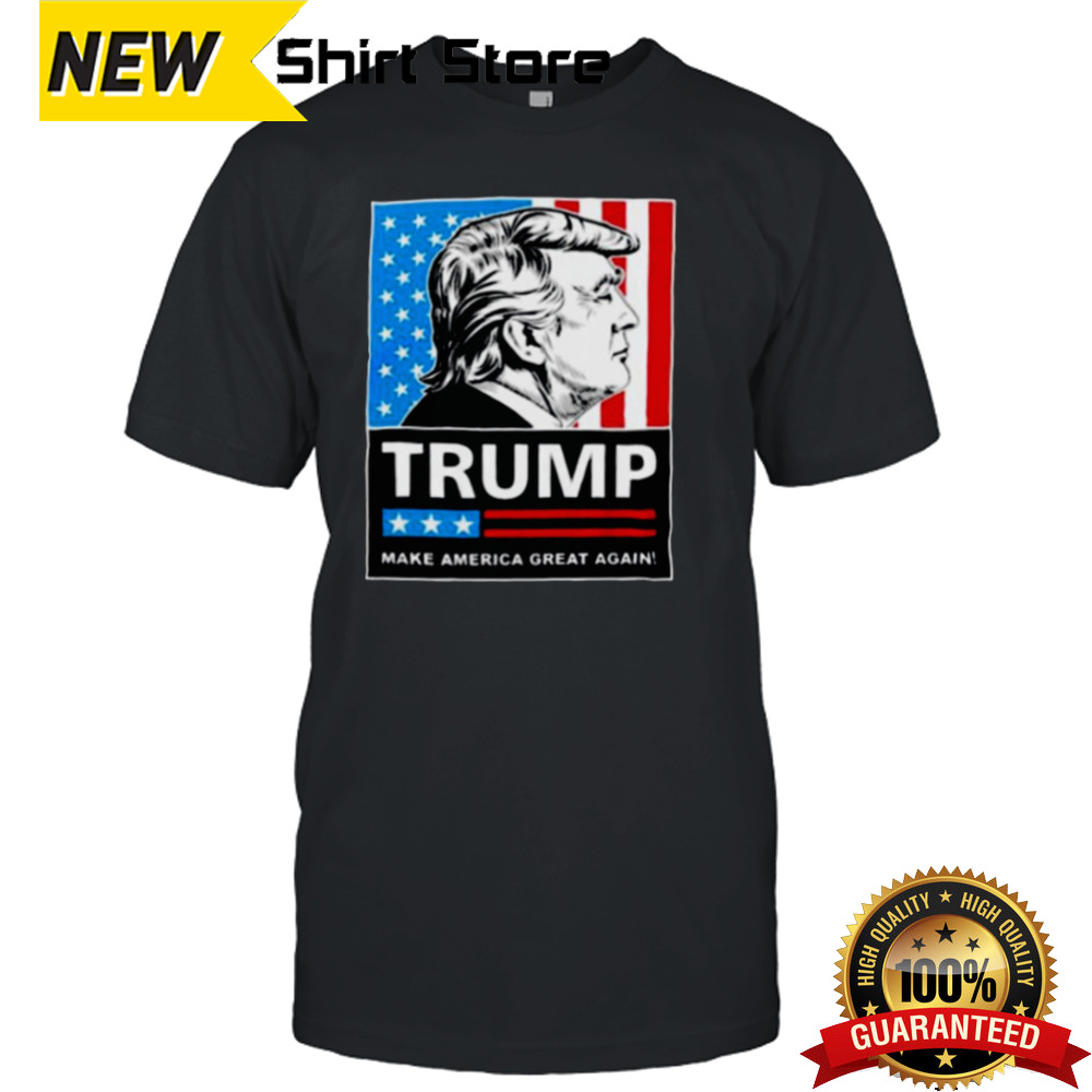 Trump Make America Great Again America Flag 2024 T Shirt