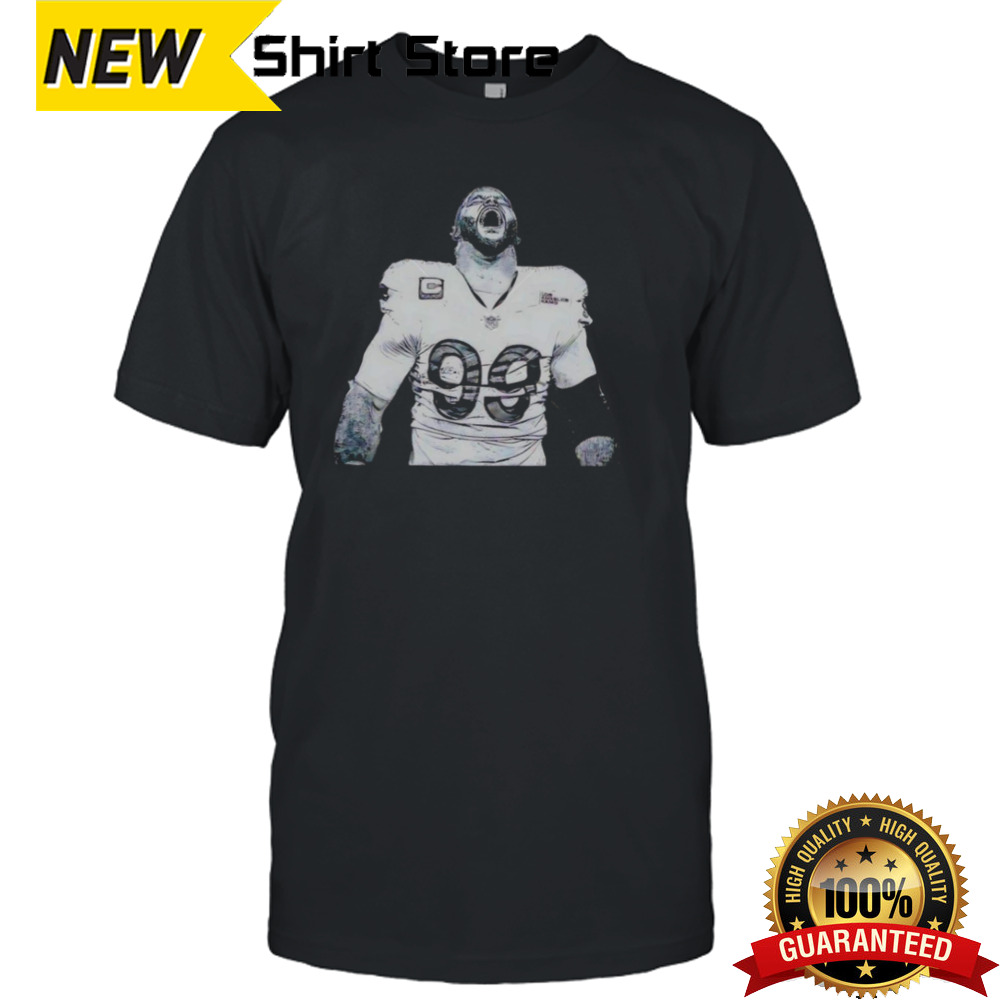 Aaron Donald scream Los Angeles Rams football shirt