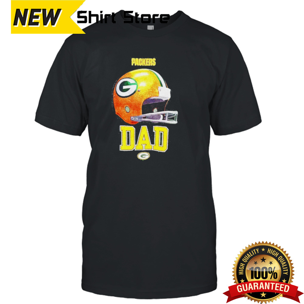 Packers helmet Dad Green Bay logo shirt