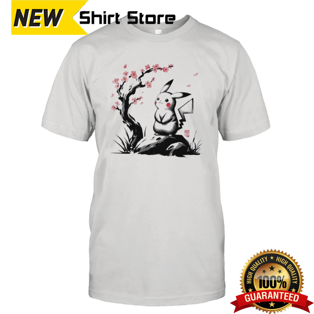 Pikachu Electric-type Sumi-e Drmonekers Shirt