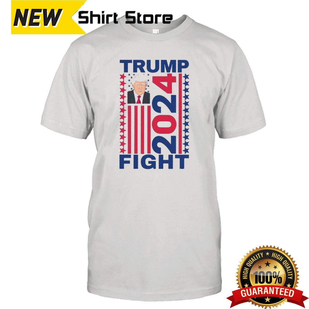 Trump Fight 20224 Flag American Assassination Trump Shot Shirt