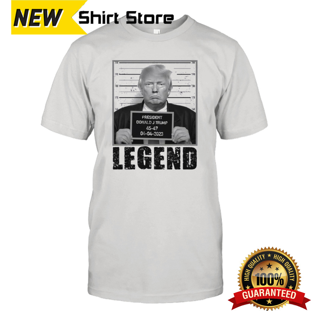 Trump Mugshot Patriotic Legend Donald Trump Wanted Shirt