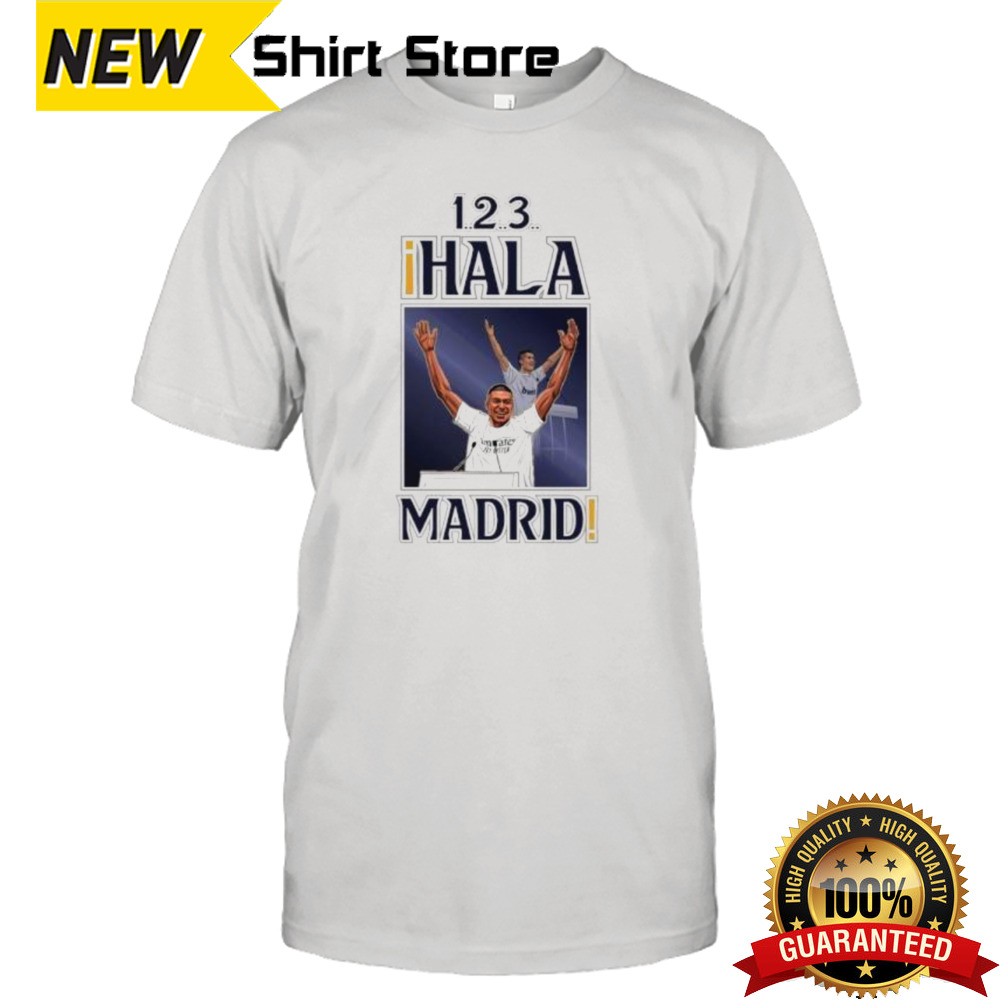 Kylian Mbappe 123 Hala Madrid Shirt