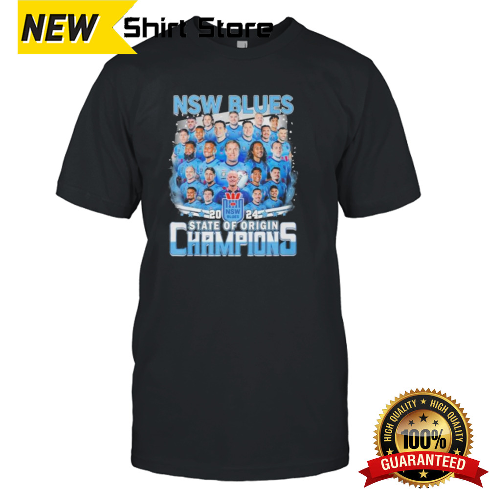 NSW Blues Team 2024 State Of Origin Champions Shirt