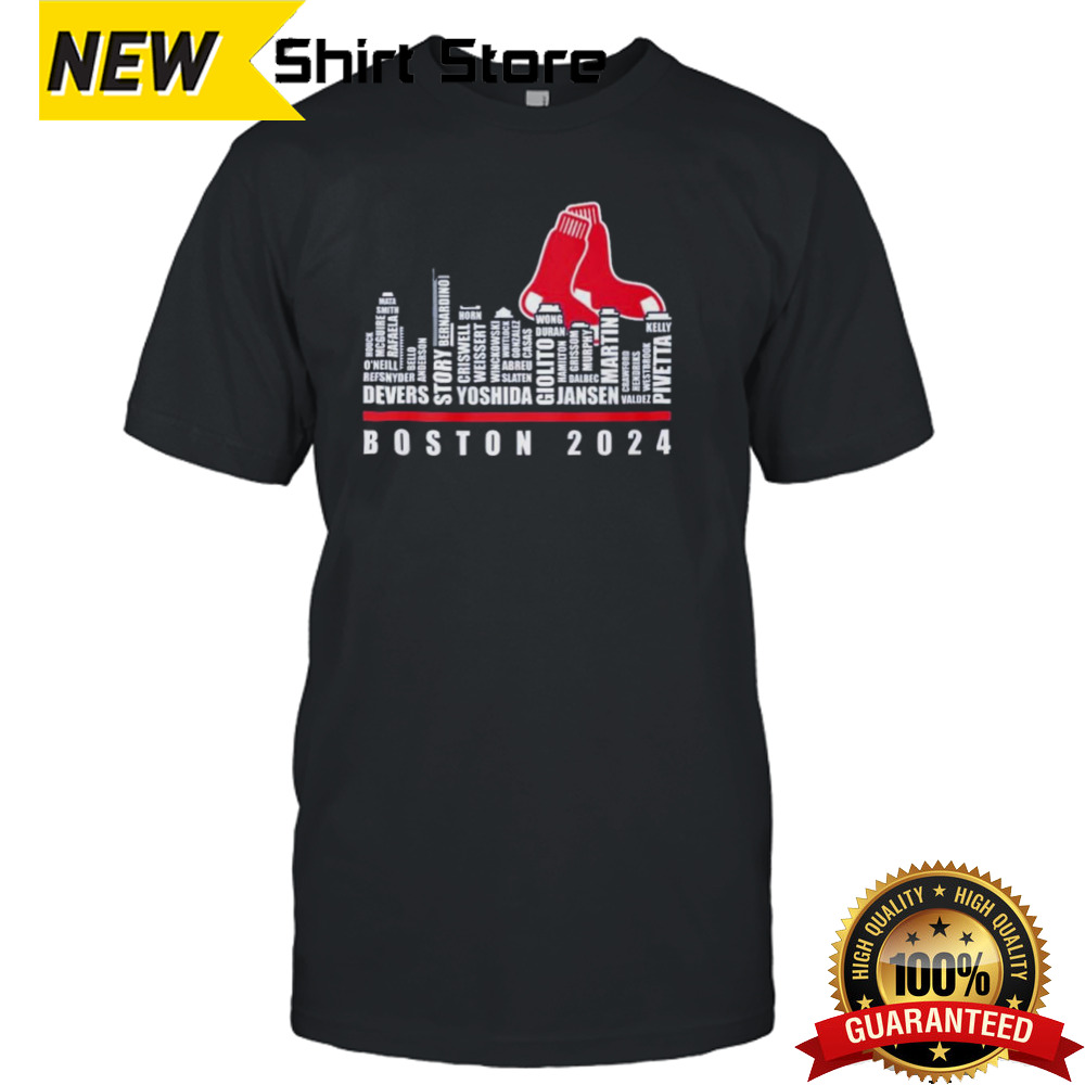 Boston Red Sox Skyline Players Name Boston 2024 shirt