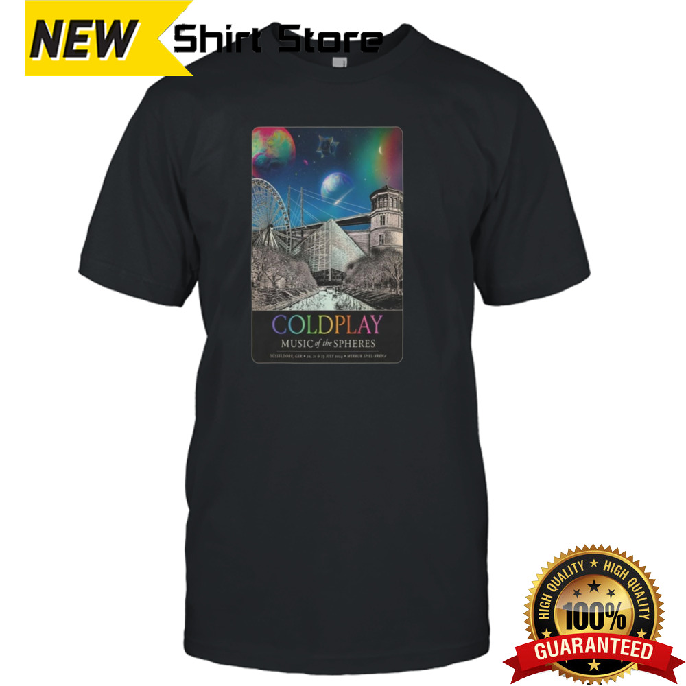 Coldplay Music Of The Spheres Dusseldorf GER 20, 21 & 23 July 2024 Merkur Spiel Arena Poster Shirt