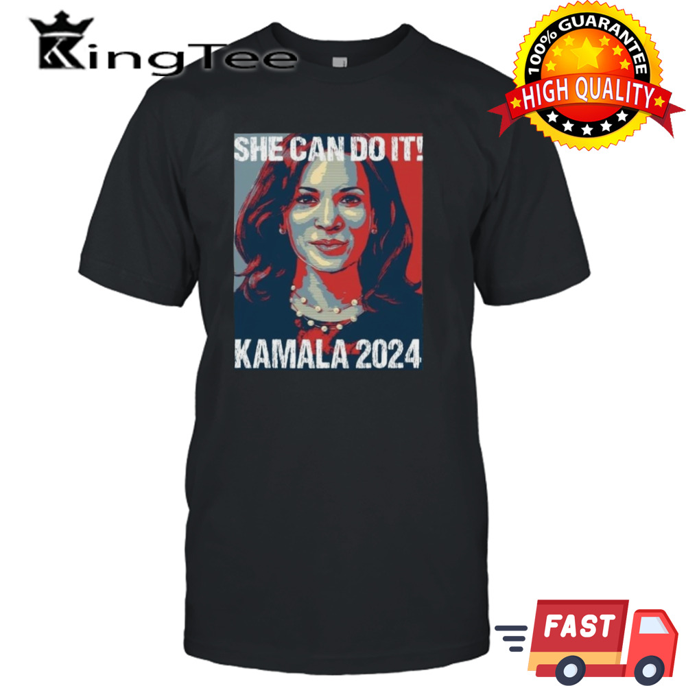 Kamala Harris President 2024 She Can Do It T-shirt