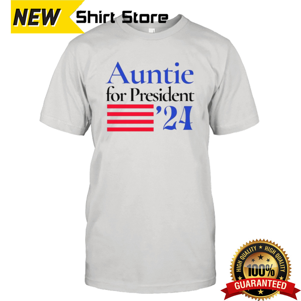 Official Auntie For President 2024 Kamala Harris T-Shirt