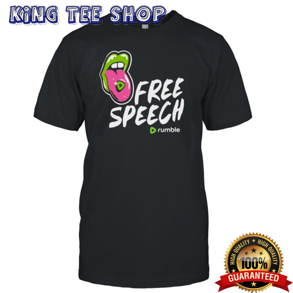 Mally Mouse Wearing Free Speech Rumble T-shirt