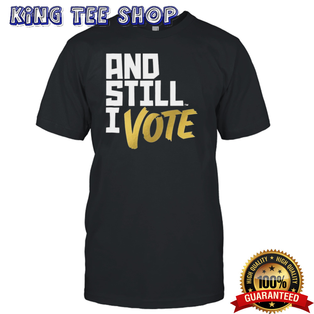 Maya Wiley Wearing And Still I Vote T-shirt