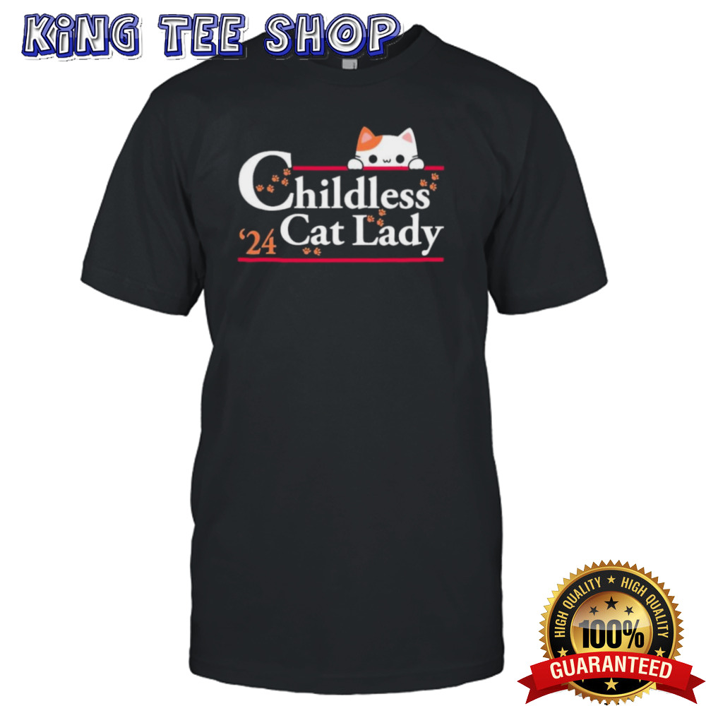 Official 2024 Childless Cat Lady T-Shirt