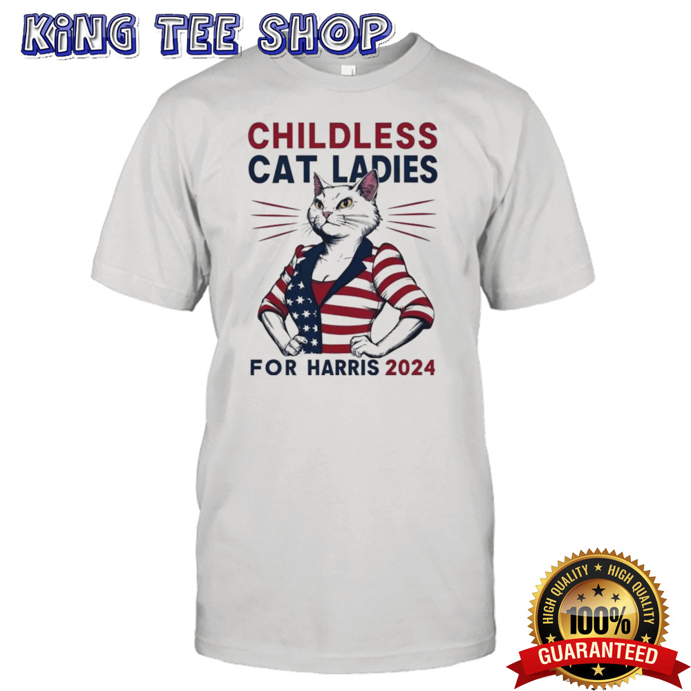 Childless Cat Ladies For Harris 2024 T-shirt