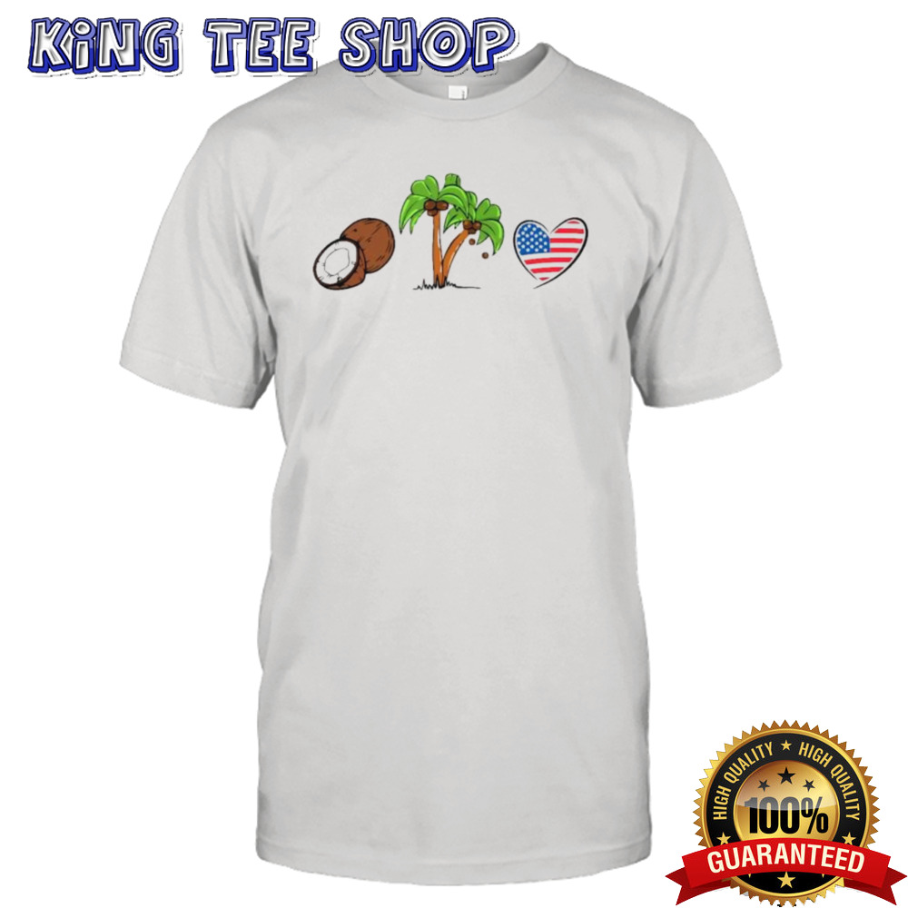 Coconut Tree Patriotic Kamala Statement USA Democrat Meme T-Shirt