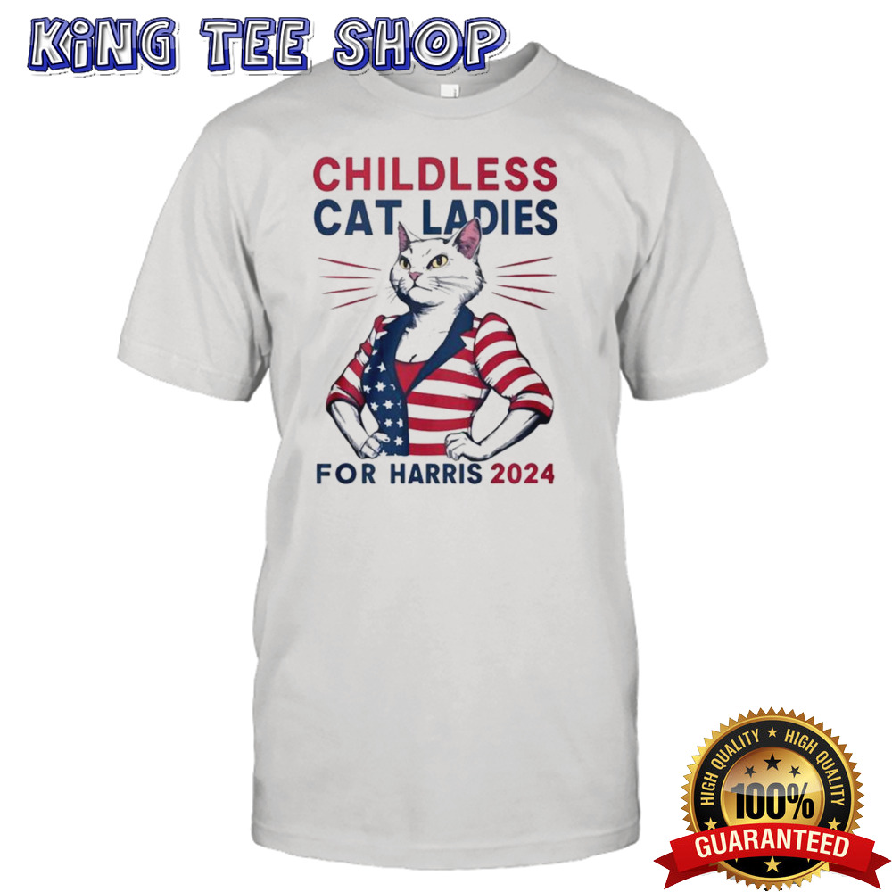 Childless Cat Ladies For Harris 2024 shirt